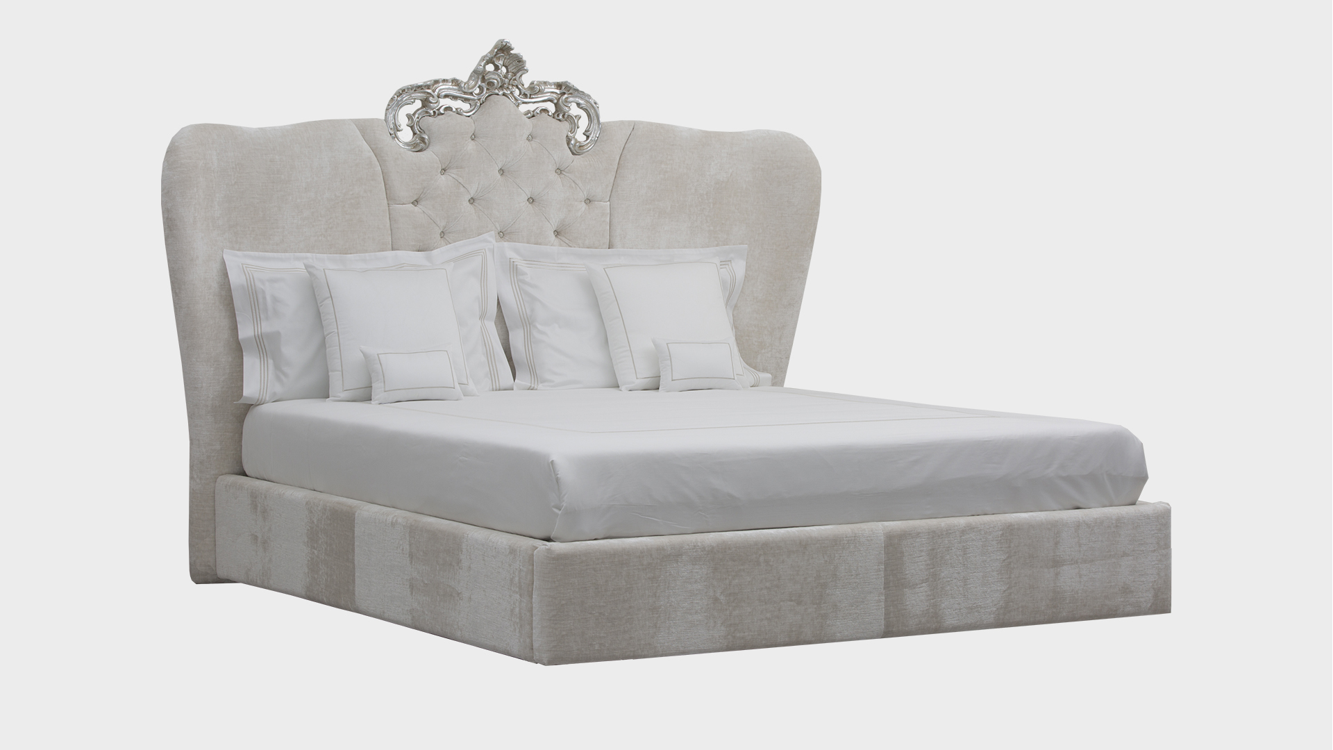 Letto Matrimoniale design moderno in ecopelle contenitore Cuore