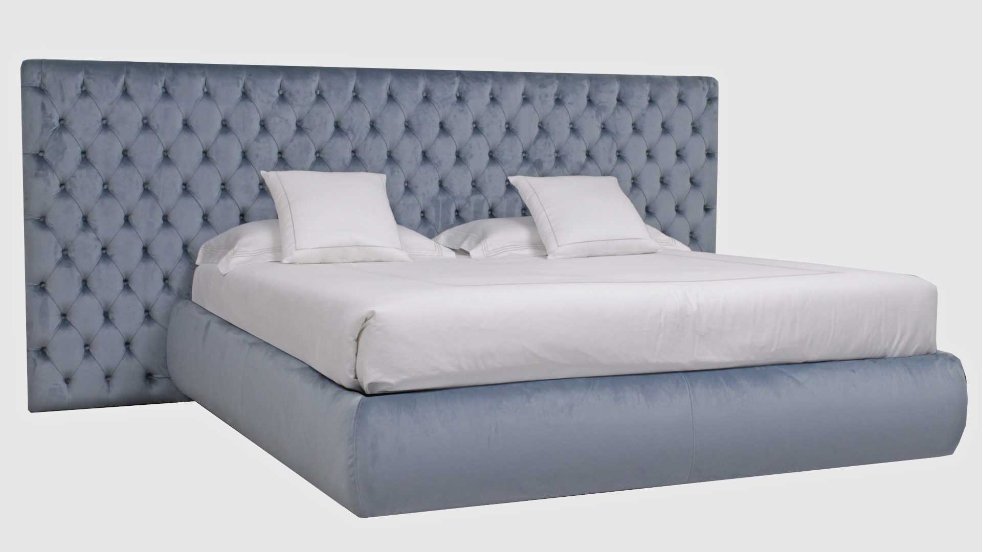 Testata da letto imbottita in lino L 160 cm Chesterfield