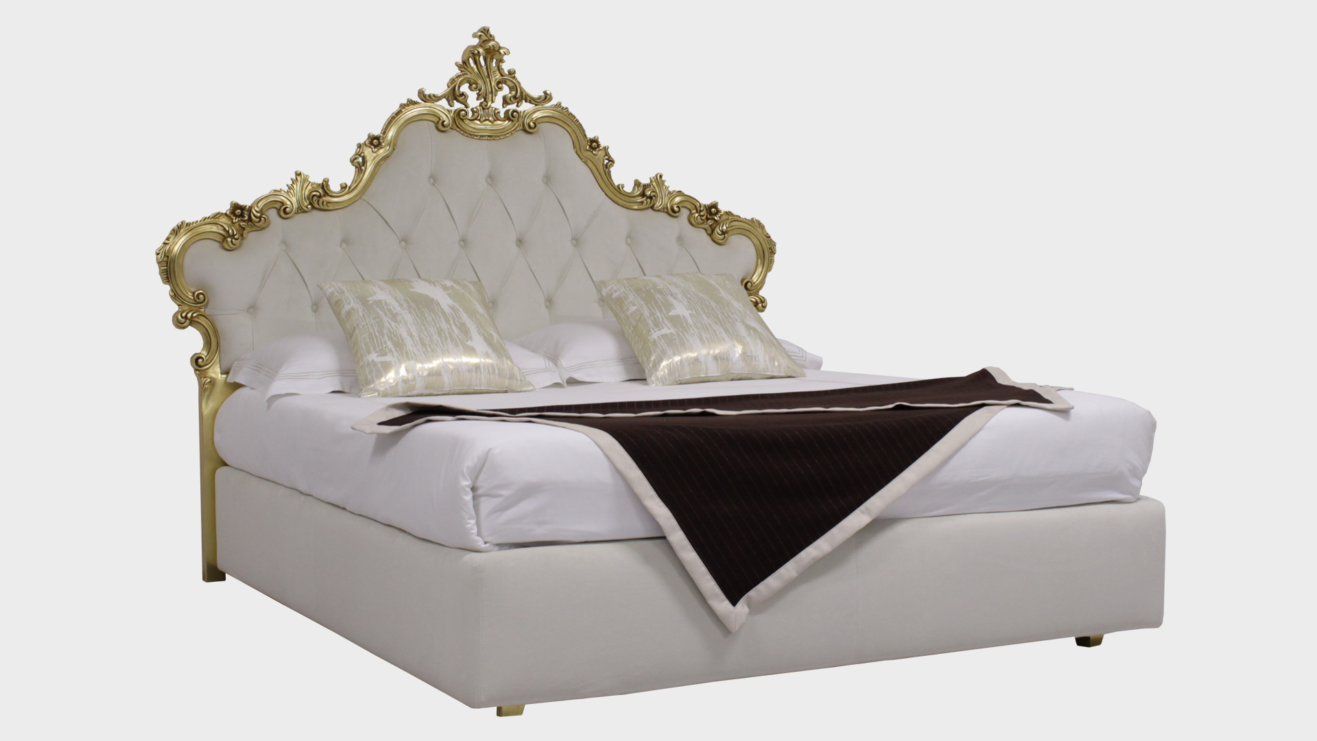 Letto francese testiera con bottoni Luxury