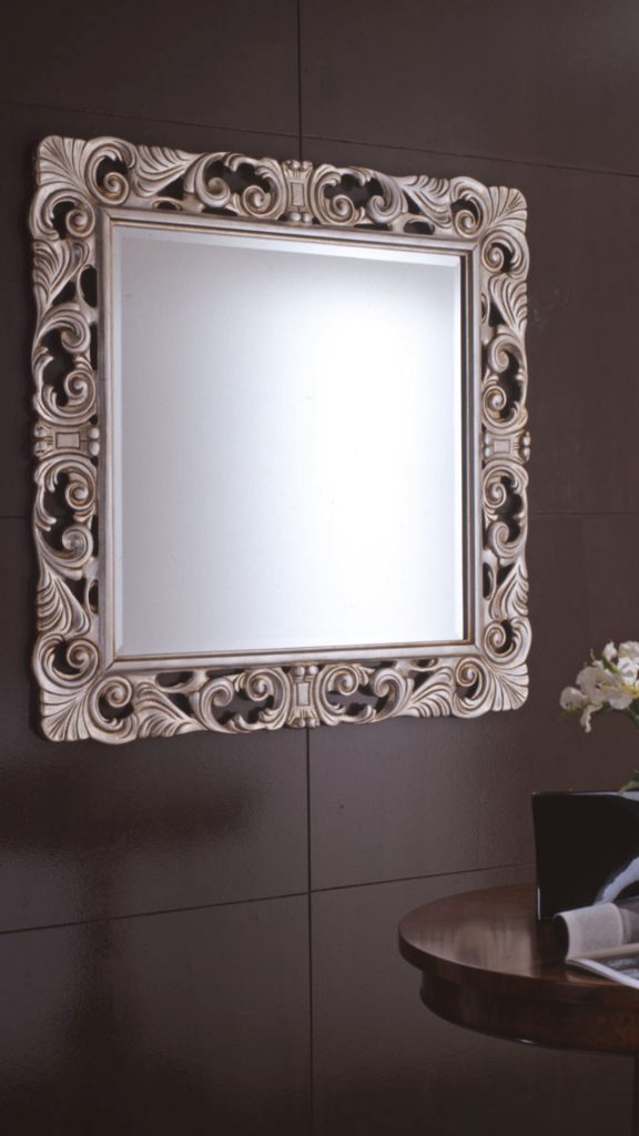 Ornate Silver Leaf Rococo Wall Mirror