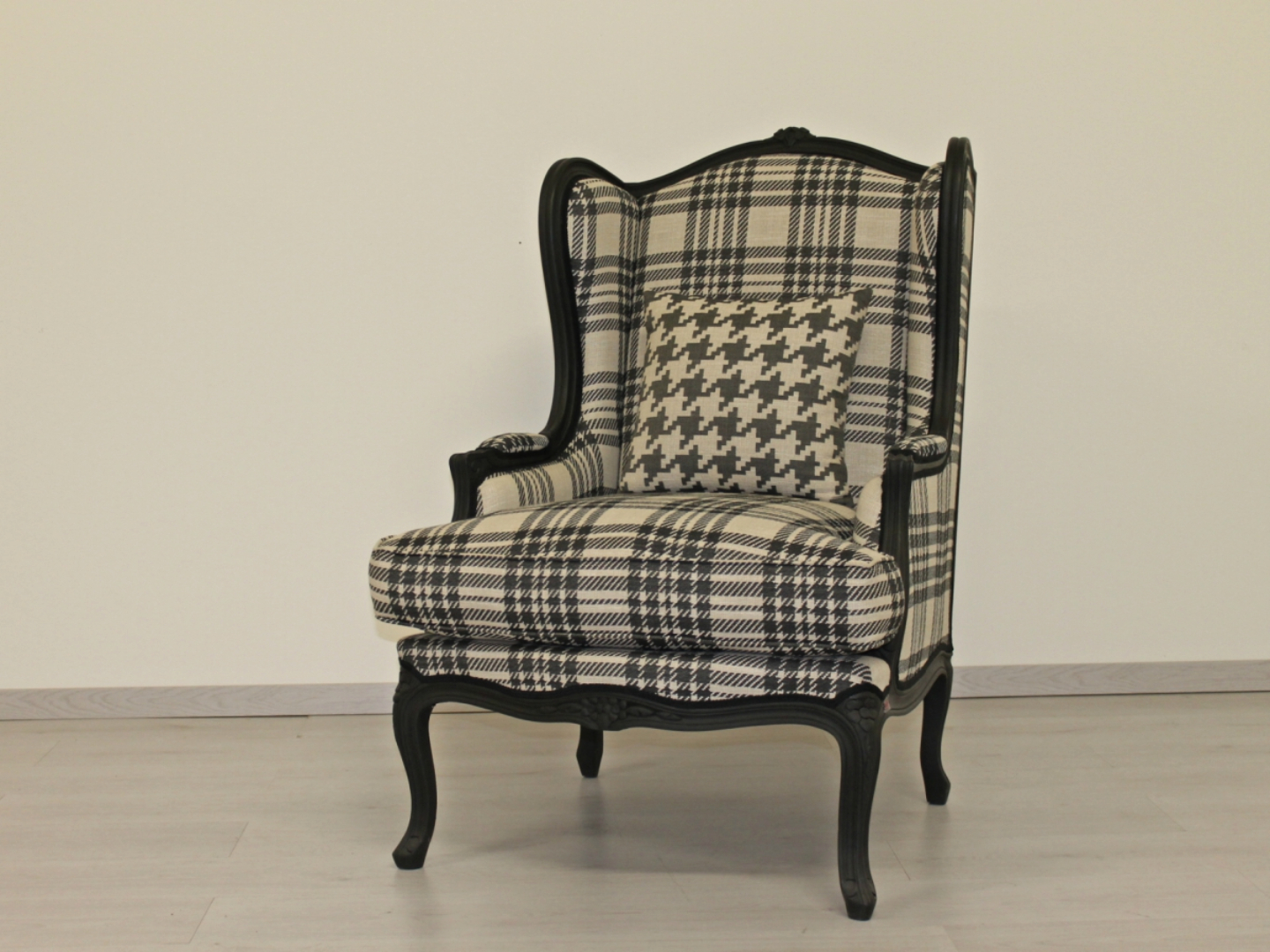 BERGERE TARTAN WINGBACK ARMCHAIR ORSITALIA